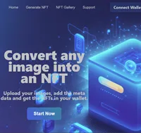 Generate NFTs dApp homepage